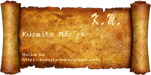 Kuzmits Márk névjegykártya