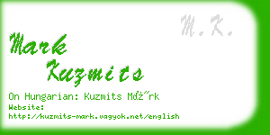 mark kuzmits business card